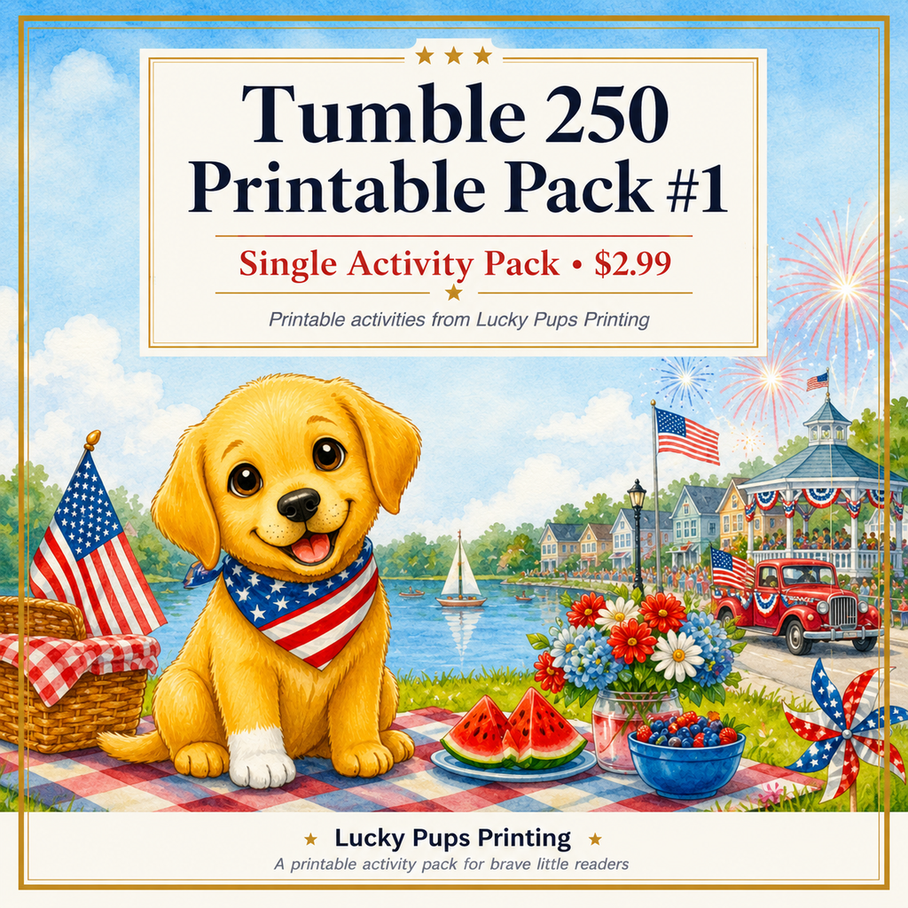 Tumble 250 Printable Pack #1 — Single Activity Pack